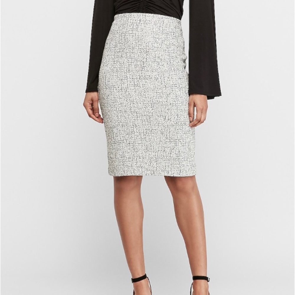 COPY - High Waisted Jacquard Pencil Skirt